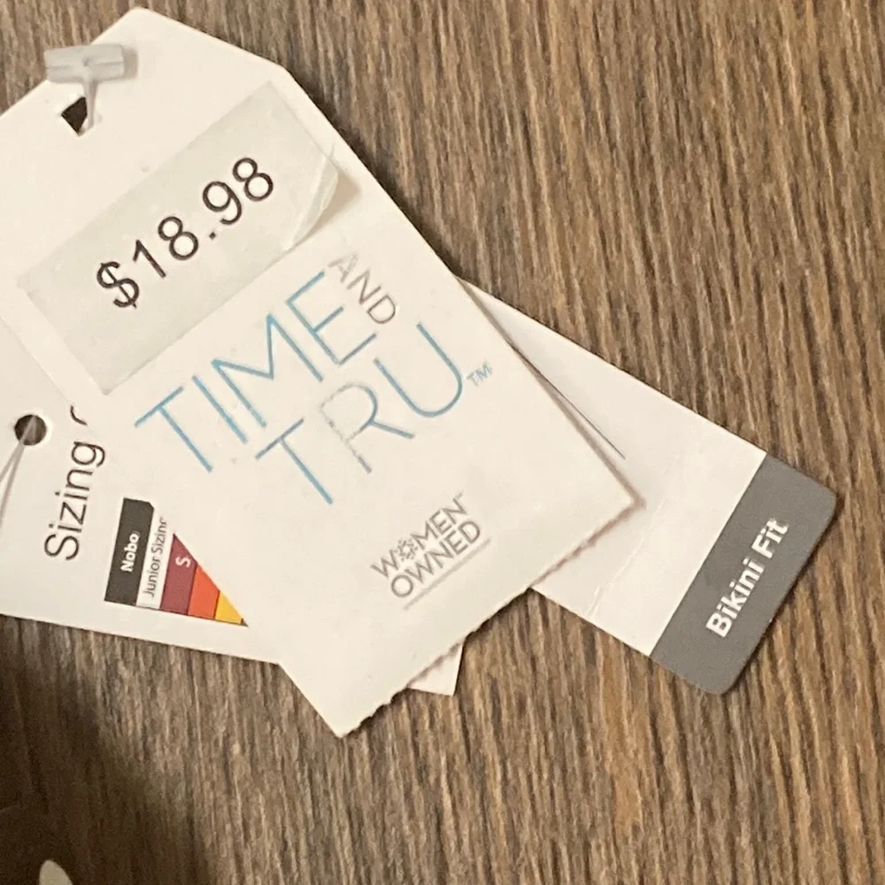 Time and Tru Brown Polka Dot 2 Piece Bikini - Picture 3 of 12